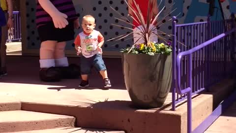 Toddler is the only one having fun
