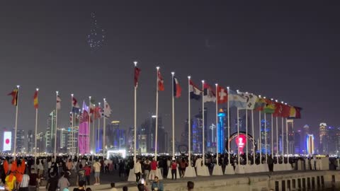 FIFA WorldCup Qatar 2022 Finally Begins! Fireworks Display Doha Qatar, FIFA WorldCup Qatar 2022