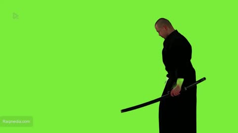 Samurai Green Screen footage ninja Chroma Compositing in After Effects Raqmedia