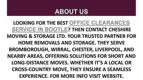 Best Office Clearances Service in Bootle