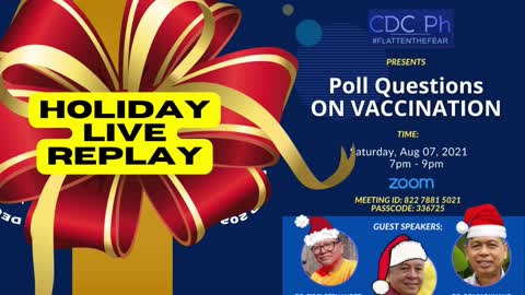 CDC Ph Weekly Huddle Holiday Live Replay Jan 1 2023 Poll Questions on Vaccination Aug 7 2021