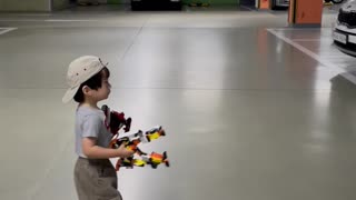 A son who loves robots.