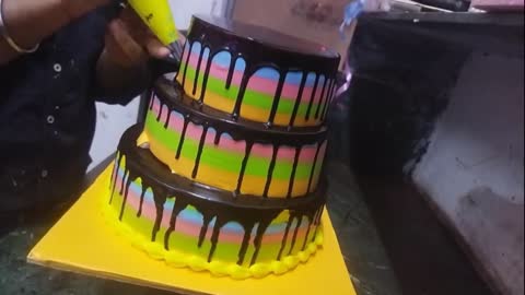 How To Make 3 Layer Rainbow Cake _ Full Tutorial _ Step By Step _ Rainbow Cake