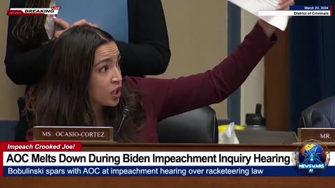 AOC Melts Down During Biden Impeachment Inquiry Hearing