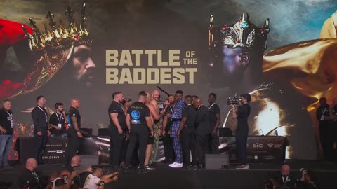 Tyson Fury vs Francis Ngannou final press conference face-off before the Fight