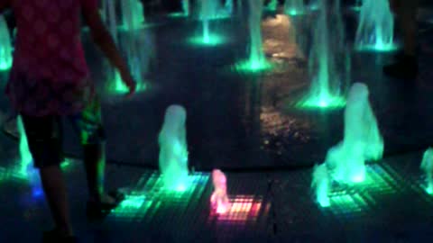 living water , fountain neon