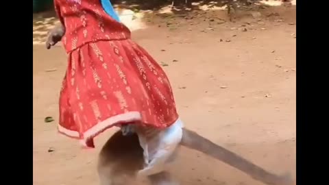 Baby monkey dancing well #viral funny