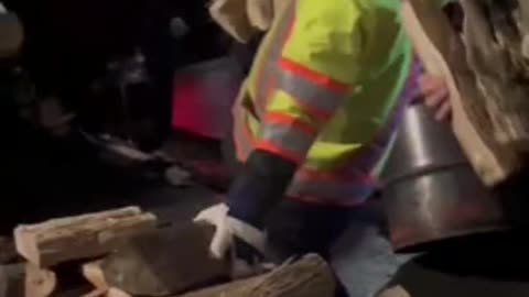 Canadian Cops Stealing Firewood From Freezing Citizens