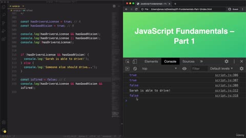2 - JavaScript Fundamentals Part 1 / Logical Operators
