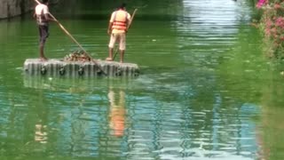 Water pond cleaning most beautiful seen