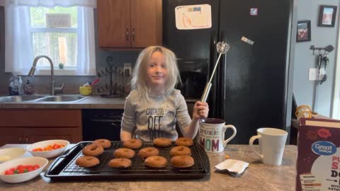 Lily-Rose Kindergarten Cook: Pumpkin Spice Donuts