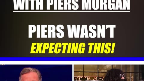 Trans activist goes off script live with Piers Morgan.