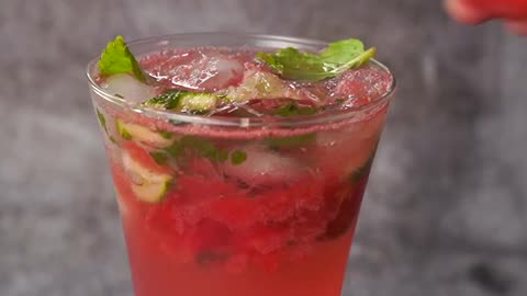 Watermelon mojito drink recipe