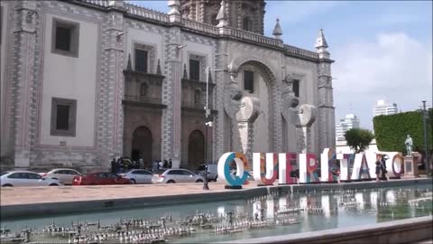 Queretaro, Mexico - Tourist Site with City's Name in HUGE Letters
