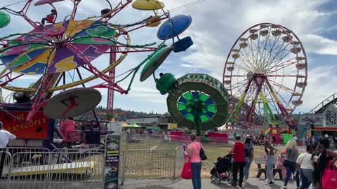 Rides at the Washington State Fair in Puyallup, 2021