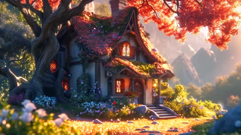 Enchanted Cozy Fairy Forest ✨🌳 Ambience Magical Cottage Nature Fantasy Meditation Music