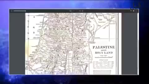 A map of Palestine in a Bible from 1905.