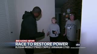 Ukrainians in a race to restore power