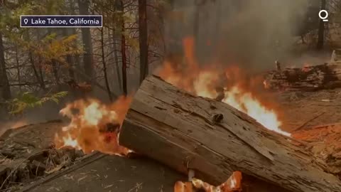 California Wildfire Nears Lake Tahoe, Forcing Evacuations