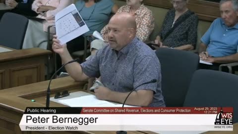 Peter Bernegger speaking at a Wisconsin state senate hearing