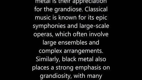 similarities between black metal and classical music. un bel di vedremo