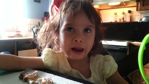 Toddler makes you smile with her crazy faces