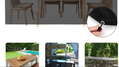 Garden Patio Furniture Cover Waterproof Rectangular Outdoor Rattan Table Cover