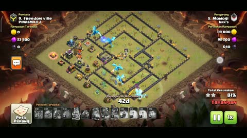 War attack TH13 with electro dragons - Clash of Clans