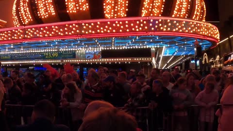 2024 National Rugby League fan fest in Las Vegas: Downtown Down Under the Fremont Street neon lights