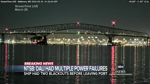 Cargo ship suffered two blackouts before leaving port, NTSB reports ABC News