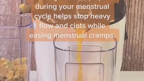 Drinking cantaloupe juice during your menstrual cycle helps stop heavy flow and clots