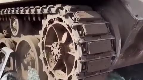 Destroying a car with a tank