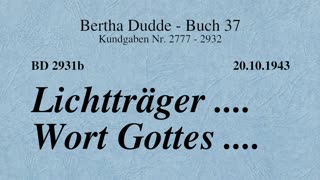 BD 2931B - LICHTTRÄGER .... WORT GOTTES ....