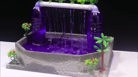 How to make a Amazing water fountain with plastic bottle