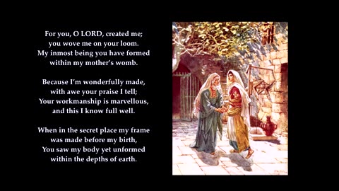 Psalm 139: 13-18 of 24 "For you, O LORD, created me; you wove me on your loom." Tune: Bays of Harris