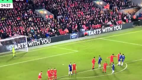 David Luiz Freekick Goal Vs Liverpool