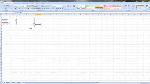 Program excel od podstaw (dodawanie, odejmowanie, dzielenie, mnożenie, średnia, suma) - Lekcja 1