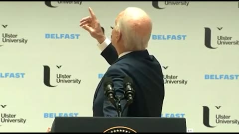 Biden asked the invisible man to stop jumping behind him