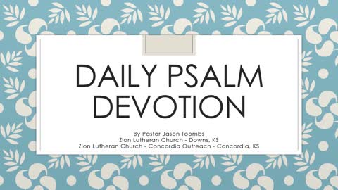 Daily Devotion Psalm 60