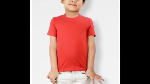 Kids Plain Blue Colour T Shirts