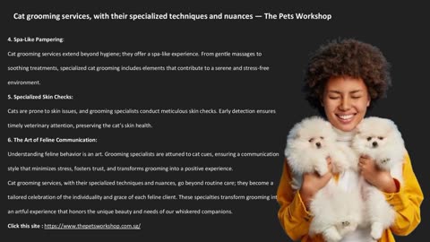 Cat grooming services, with their specialized techniques and nuances — The Pets Workshop