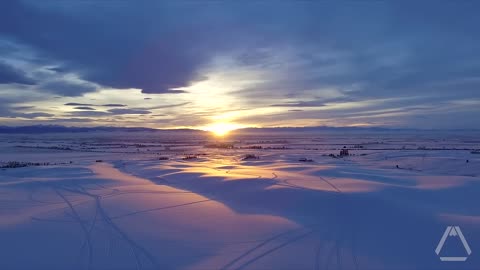 Montana winter sunset