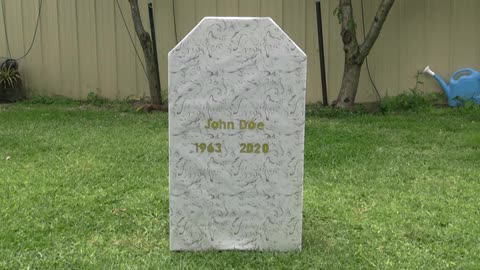 tombstone made from cardboard on a micro budget for film