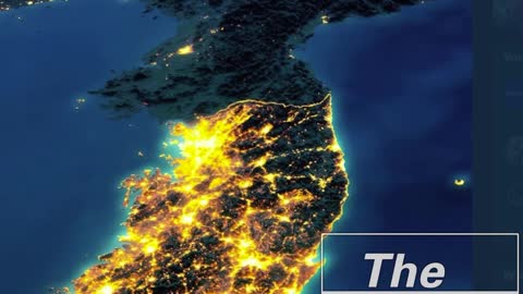 Night Shot From Space - North Korea vs South Korea