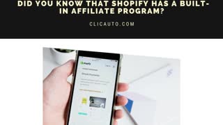 🤔 DID YOU KNOW that Shopify has a built-in affiliate program?