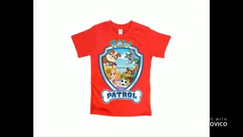 Boys Kids Black Paw Patrol T Shirts