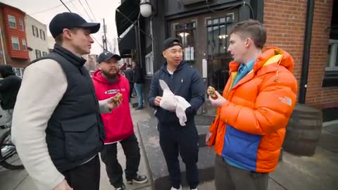 Brits try real Philly Cheesesteak for the first time!