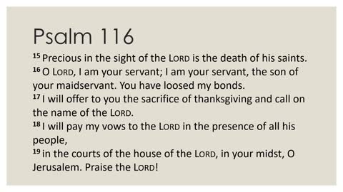 Psalm 116 Daily Devotion