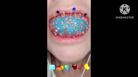 Eating emoji asmr video..emoji food eating Challenge.. Satisfying video