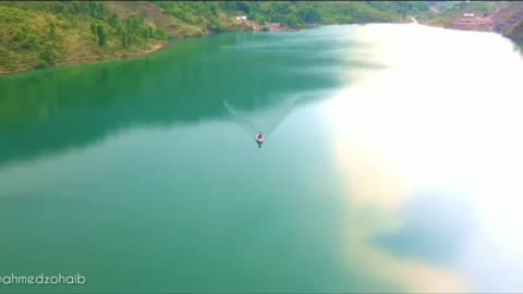 Drone view of Zalzal lake chikar